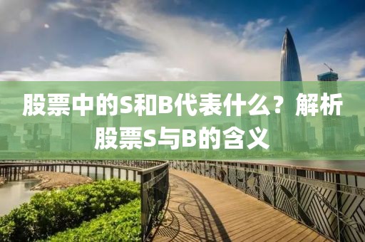股票中的S和B代表什么？解析股票S與B的含義
