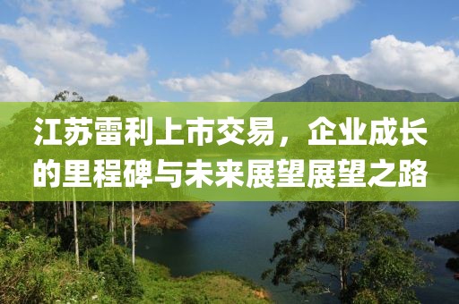 江蘇雷利上市交易，企業(yè)成長(zhǎng)的里程碑與未來展望展望之路