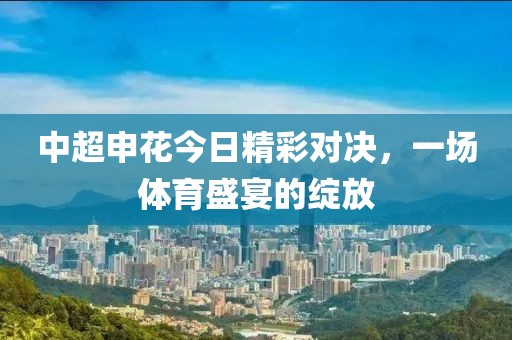中超申花今日精彩對(duì)決，一場(chǎng)體育盛宴的綻放
