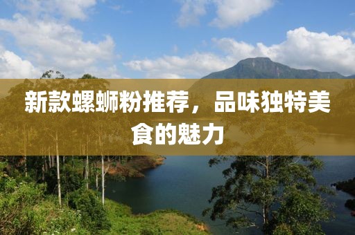 新款螺螄粉推薦，品味獨特美食的魅力