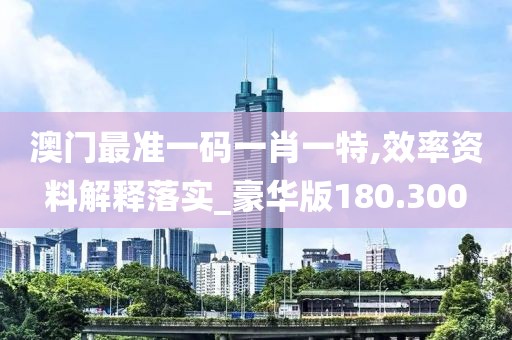 澳門最準一碼一肖一特,效率資料解釋落實_豪華版180.300