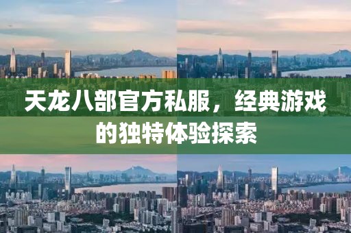 天龍八部官方私服，經(jīng)典游戲的獨(dú)特體驗(yàn)探索
