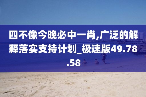 四不像今晚必中一肖,廣泛的解釋落實支持計劃_極速版49.78.58