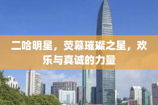 二哈明星，熒幕璀璨之星，歡樂與真誠的力量