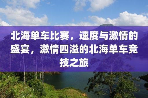 北海單車比賽，速度與激情的盛宴，激情四溢的北海單車競技之旅