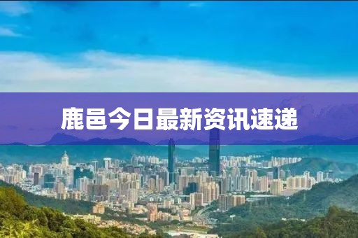 鹿邑今日最新資訊速遞