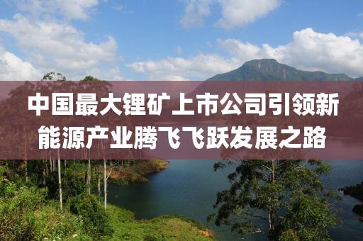 中國最大鋰礦上市公司引領(lǐng)新能源產(chǎn)業(yè)騰飛飛躍發(fā)展之路