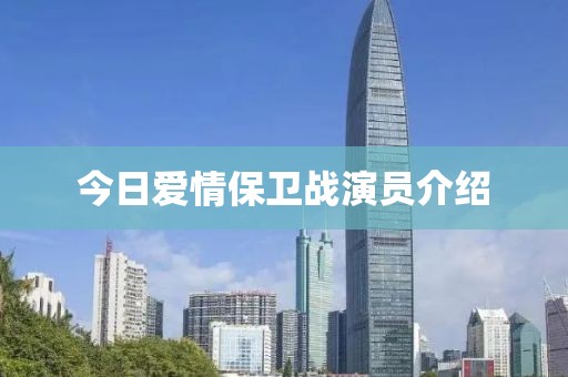 今日愛(ài)情保衛(wèi)戰(zhàn)演員介紹