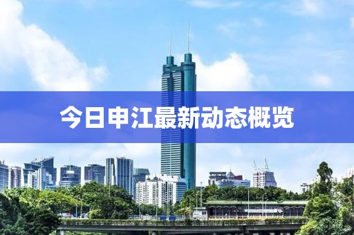 今日申江最新動態(tài)概覽