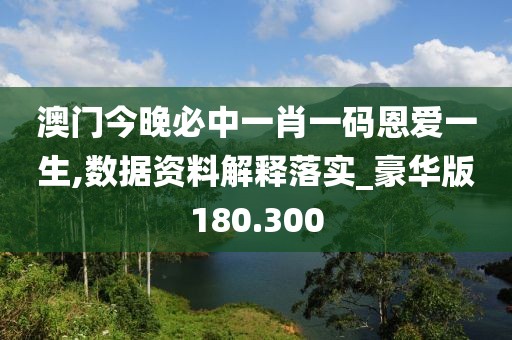 澳門(mén)今晚必中一肖一碼恩愛(ài)一生,數(shù)據(jù)資料解釋落實(shí)_豪華版180.300
