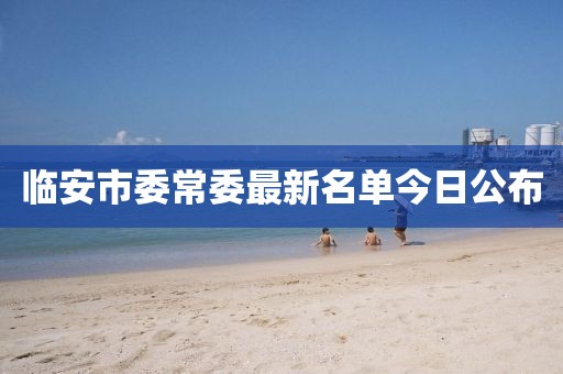 臨安市委常委最新名單今日公布