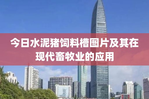 今日水泥豬飼料槽圖片及其在現(xiàn)代畜牧業(yè)的應(yīng)用