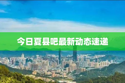 今日夏縣吧最新動(dòng)態(tài)速遞