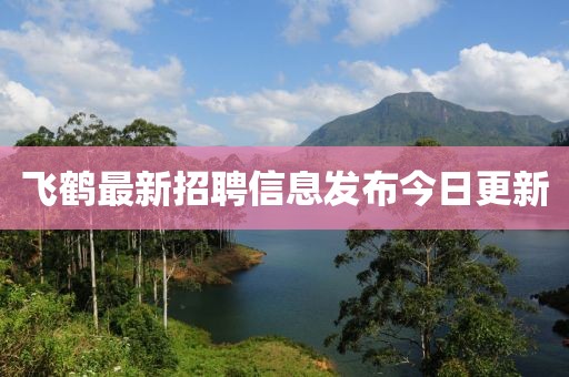 飛鶴最新招聘信息發(fā)布今日更新