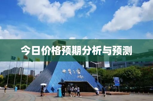 今日價(jià)格預(yù)期分析與預(yù)測(cè)