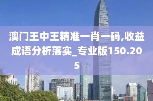 澳門王中王精準一肖一碼,收益成語分析落實_專業(yè)版150.205