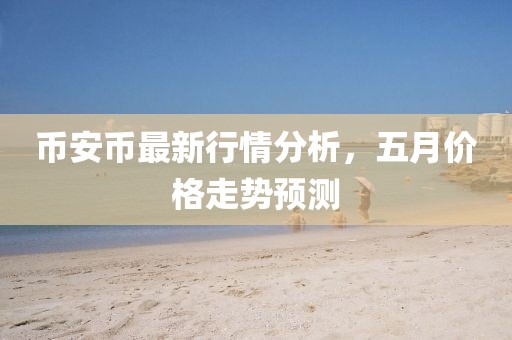 幣安幣最新行情分析，五月價格走勢預(yù)測