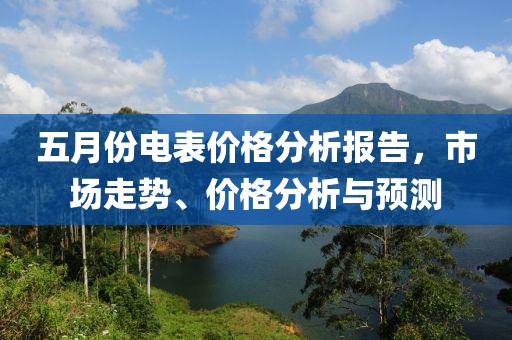 五月份電表價(jià)格分析報(bào)告，市場(chǎng)走勢(shì)、價(jià)格分析與預(yù)測(cè)