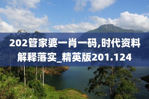 202管家婆一肖一碼,時(shí)代資料解釋落實(shí)_精英版201.124