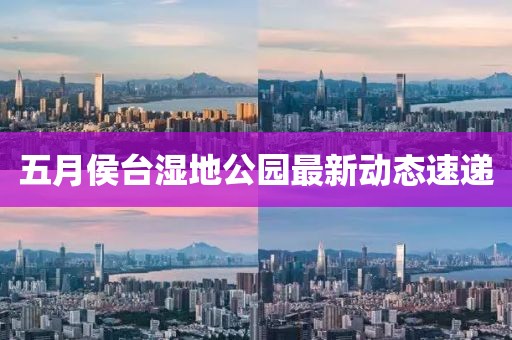 五月侯臺(tái)濕地公園最新動(dòng)態(tài)速遞