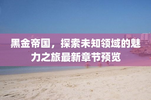 黑金帝國(guó)，探索未知領(lǐng)域的魅力之旅最新章節(jié)預(yù)覽