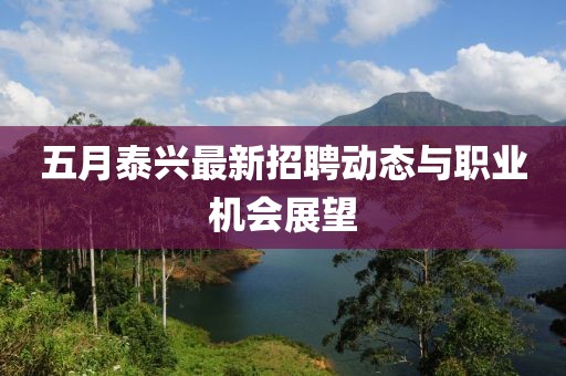 五月泰興最新招聘動(dòng)態(tài)與職業(yè)機(jī)會(huì)展望