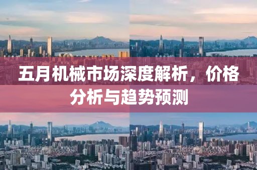五月機械市場深度解析，價格分析與趨勢預測