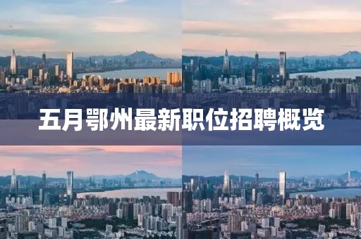 五月鄂州最新職位招聘概覽