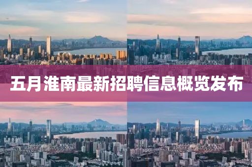 五月淮南最新招聘信息概覽發(fā)布
