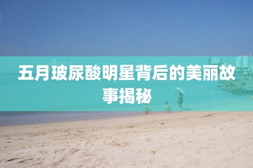 五月玻尿酸明星背后的美麗故事揭秘