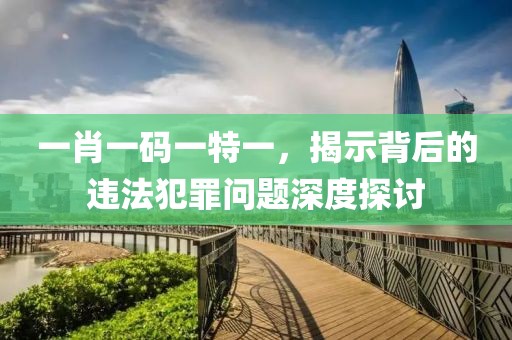一肖一碼一特一，揭示背后的違法犯罪問題深度探討