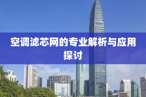 空調(diào)濾芯網(wǎng)的專業(yè)解析與應(yīng)用探討