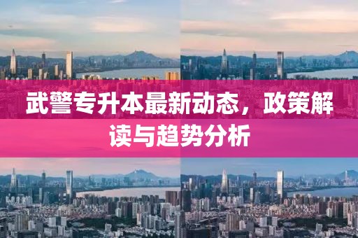武警專升本最新動(dòng)態(tài)，政策解讀與趨勢(shì)分析