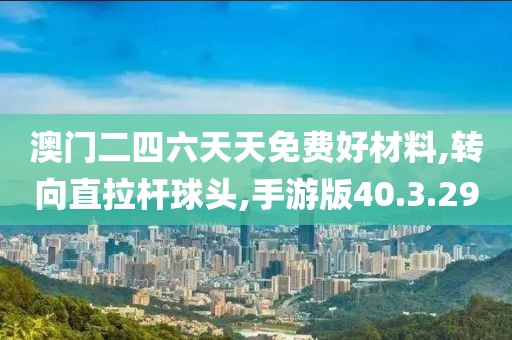 澳門二四六天天免費好材料,轉向直拉桿球頭,手游版40.3.29
