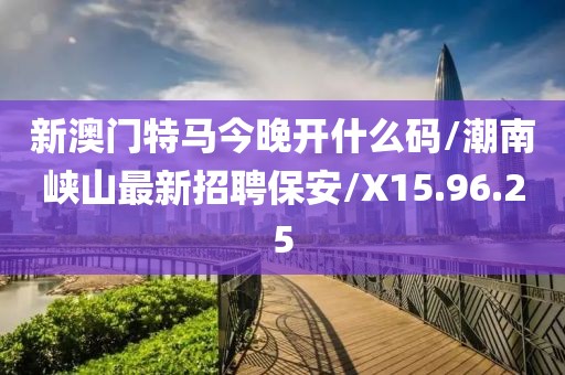 新澳門特馬今晚開什么碼/潮南峽山最新招聘保安/X15.96.25
